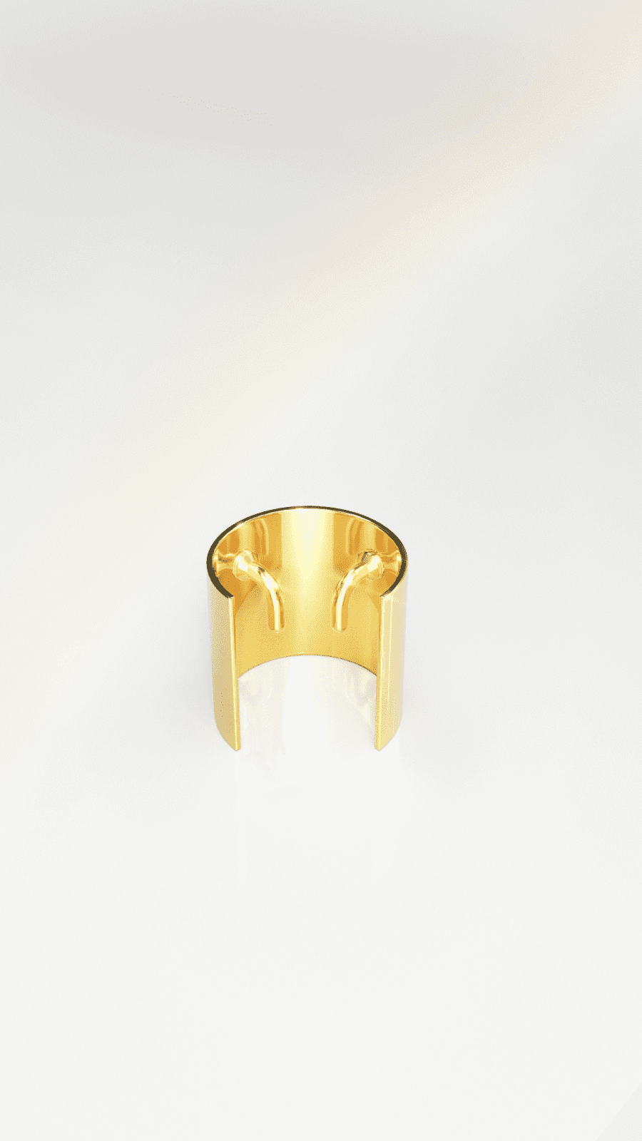 Extra short gold hair cuff for ponytail - Mam