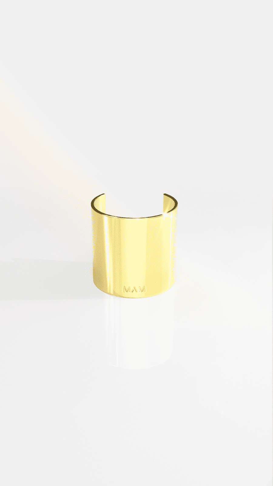 Extra short gold hair cuff for ponytail - Mam