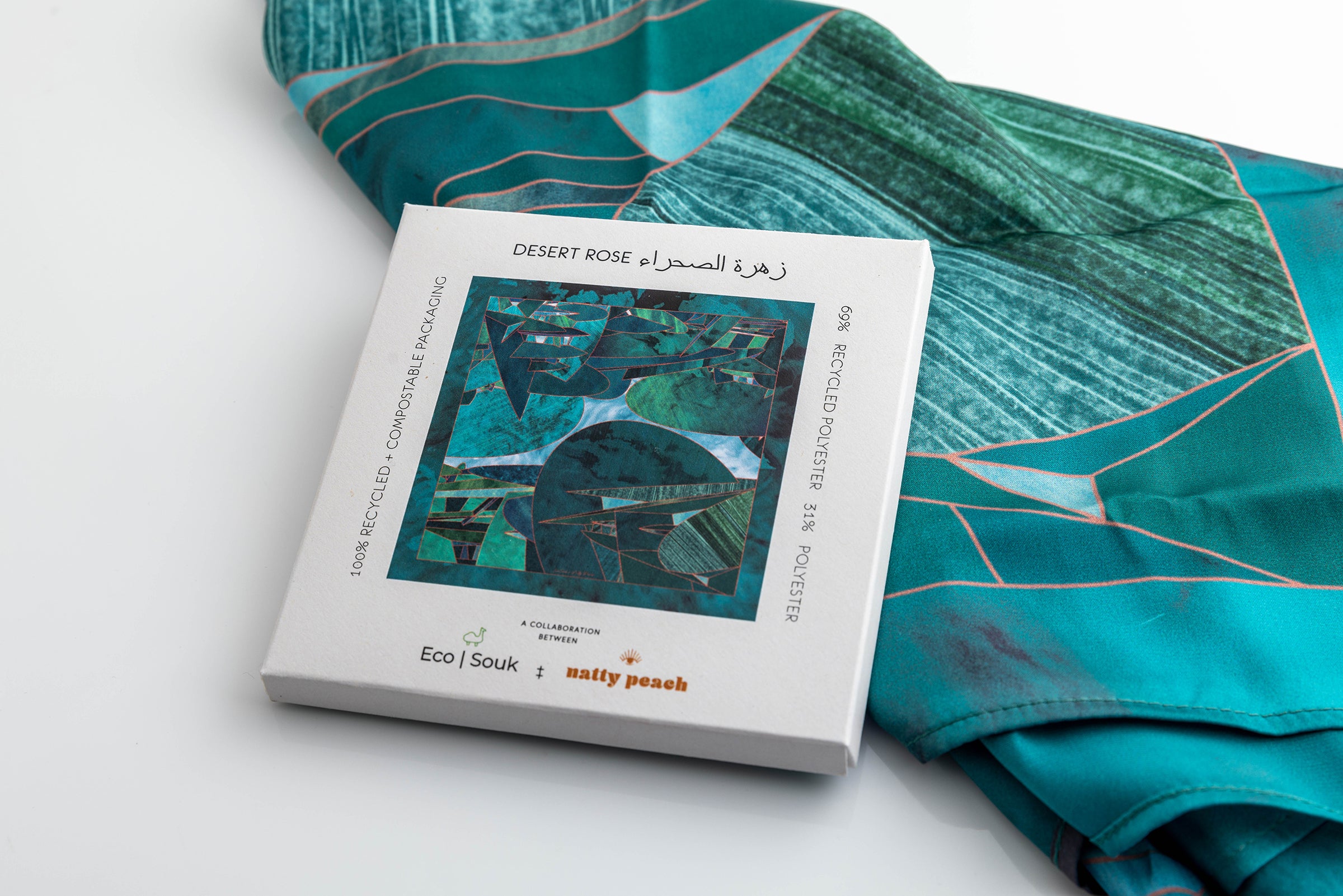 Desert Rose Hand Designed Scarf - EcoSouk