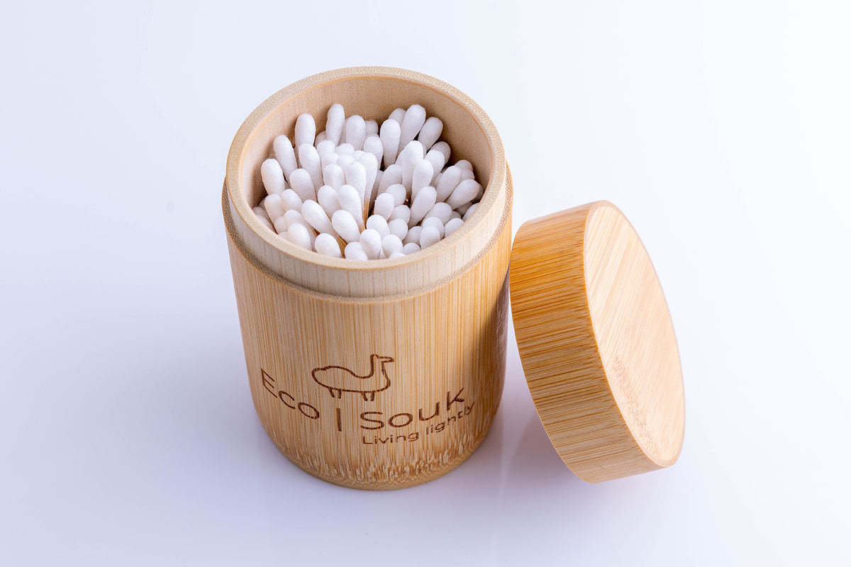 Cotton Buds Bamboo Holder - EcoSouk