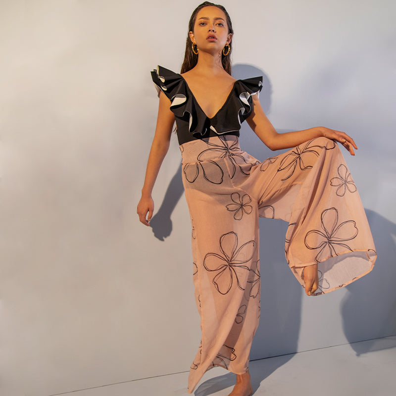 Maxi-Pant Floral Canvas Women - Ancora