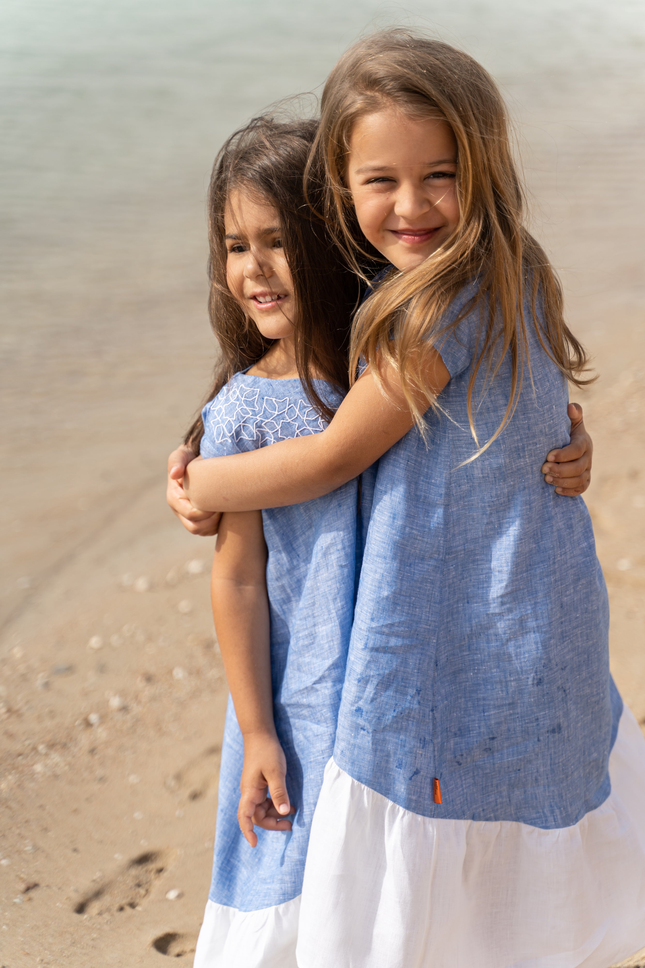 Linen Girls Dress - Baby Elephant Organic Wear