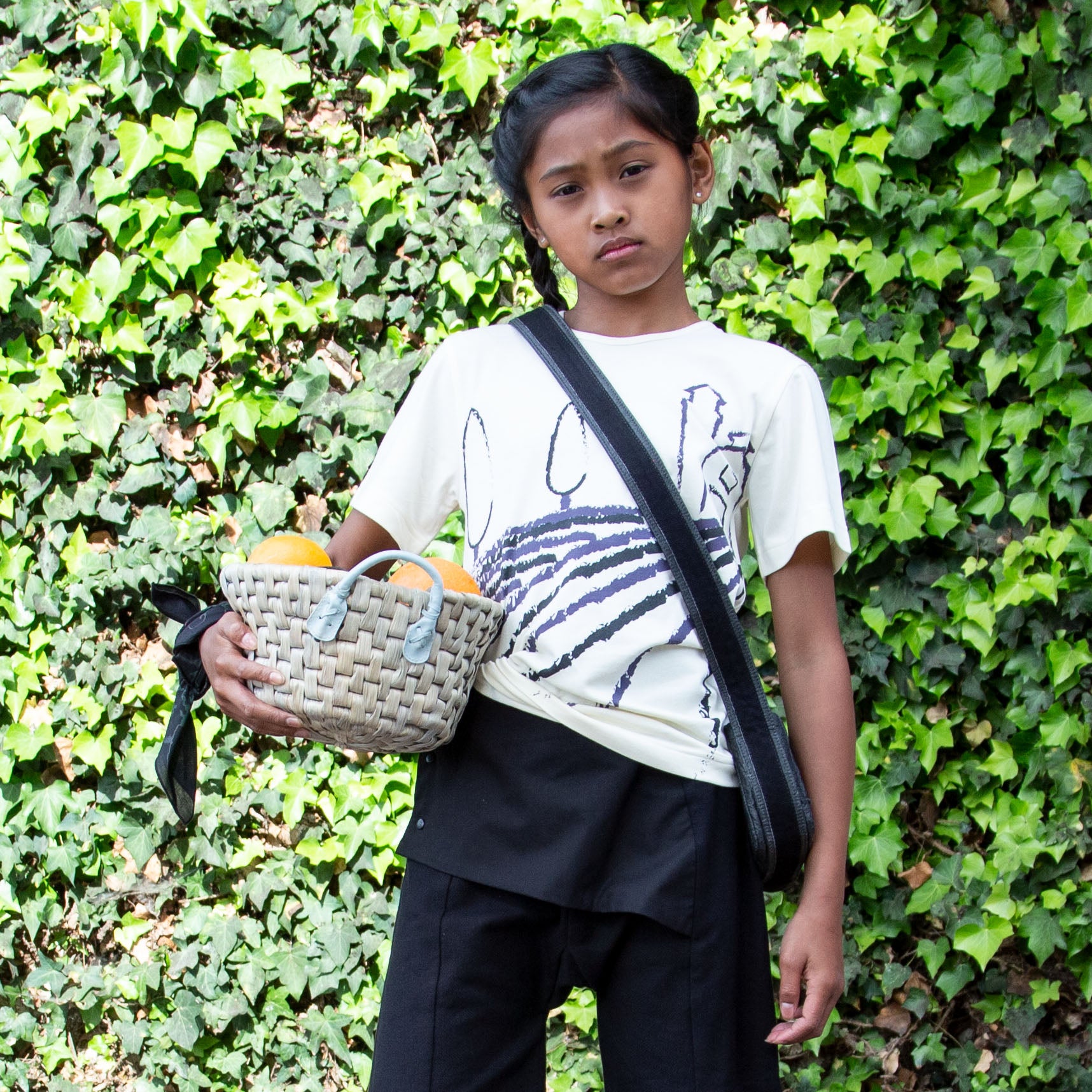 Off-White Short Sleeve T-Shirt with Toscana Print - Infantium Victoria