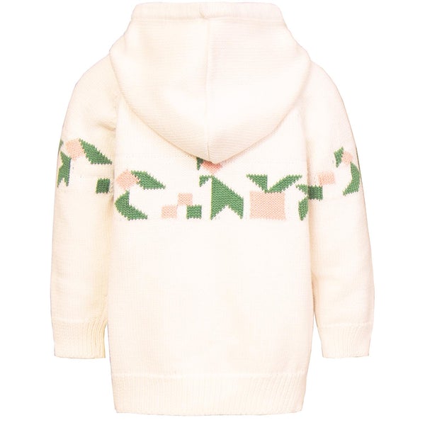 Off White Knitted Baby Hoodie - Infantium Victoria
