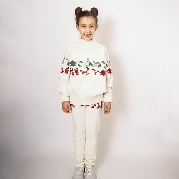 Off White Knitted Pants - Infantium Victoria