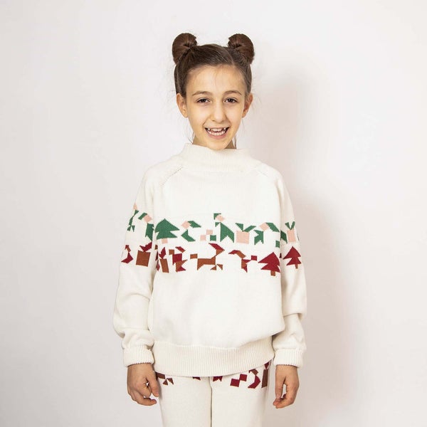 Off White Knitted Sweater - Infantium Victoria