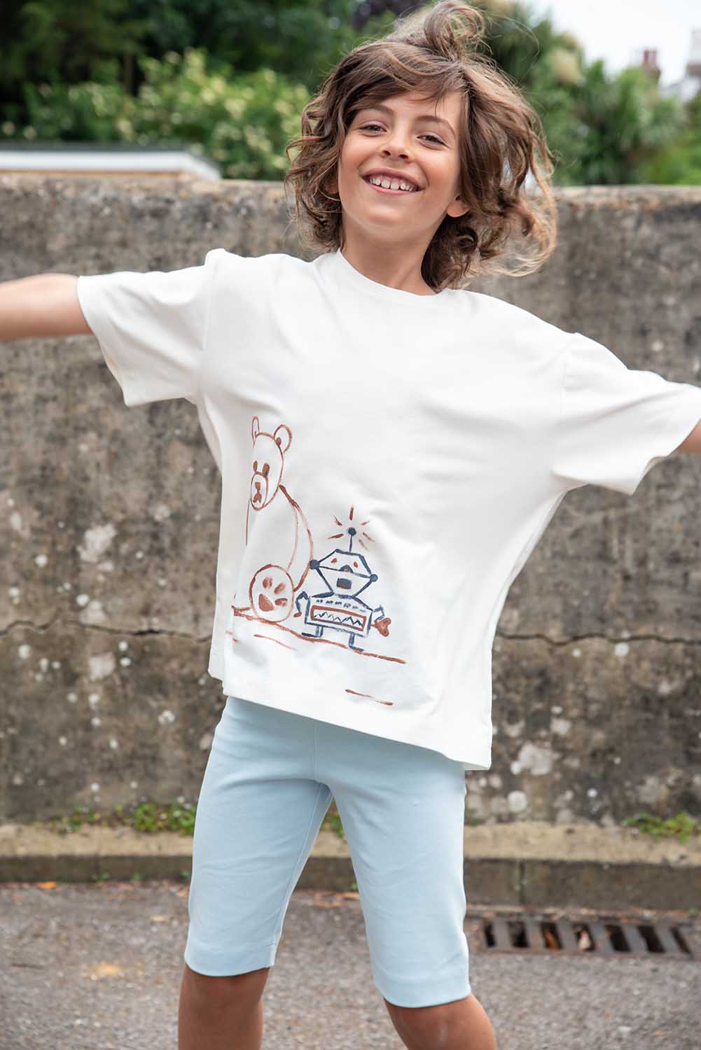 Oversized T-Shirt with Hand Painting - Infantium Victoria