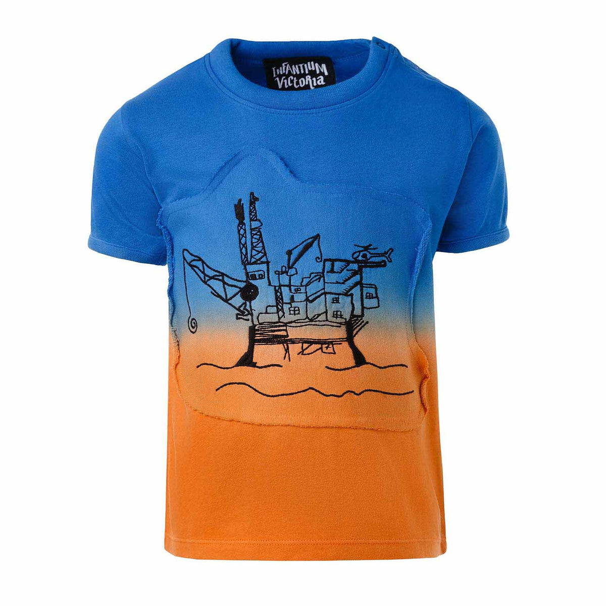 Dip Dye T-Shirt with Oil Rig - Infantium Victoria