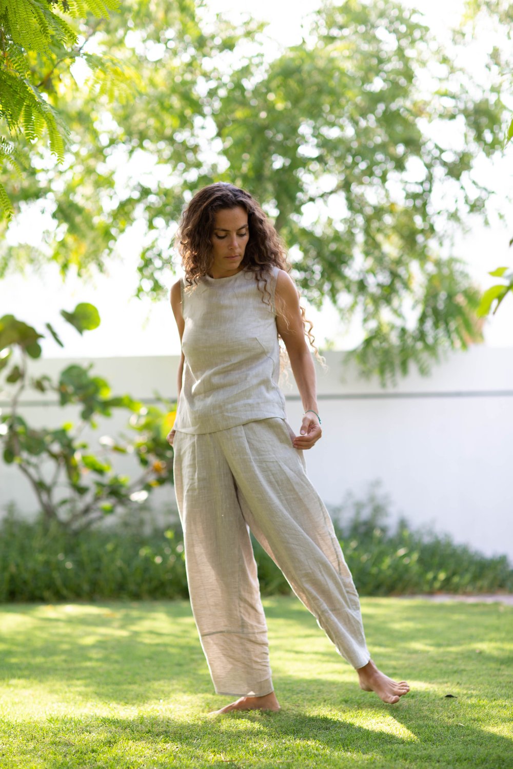 Oatmeal Linen Pant Suit - Nature Hedonist