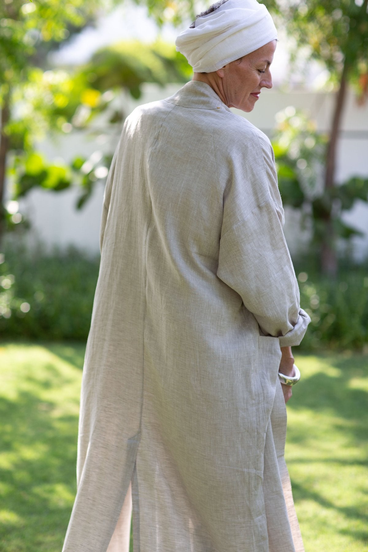 Oatmeal dress with coat - Nature Hedonist