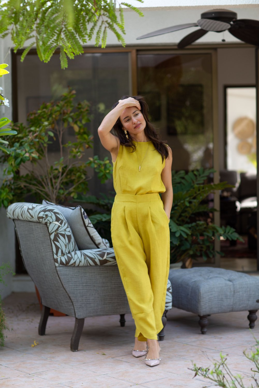 Saffron Linen Pant Suit - Nature Hedonist