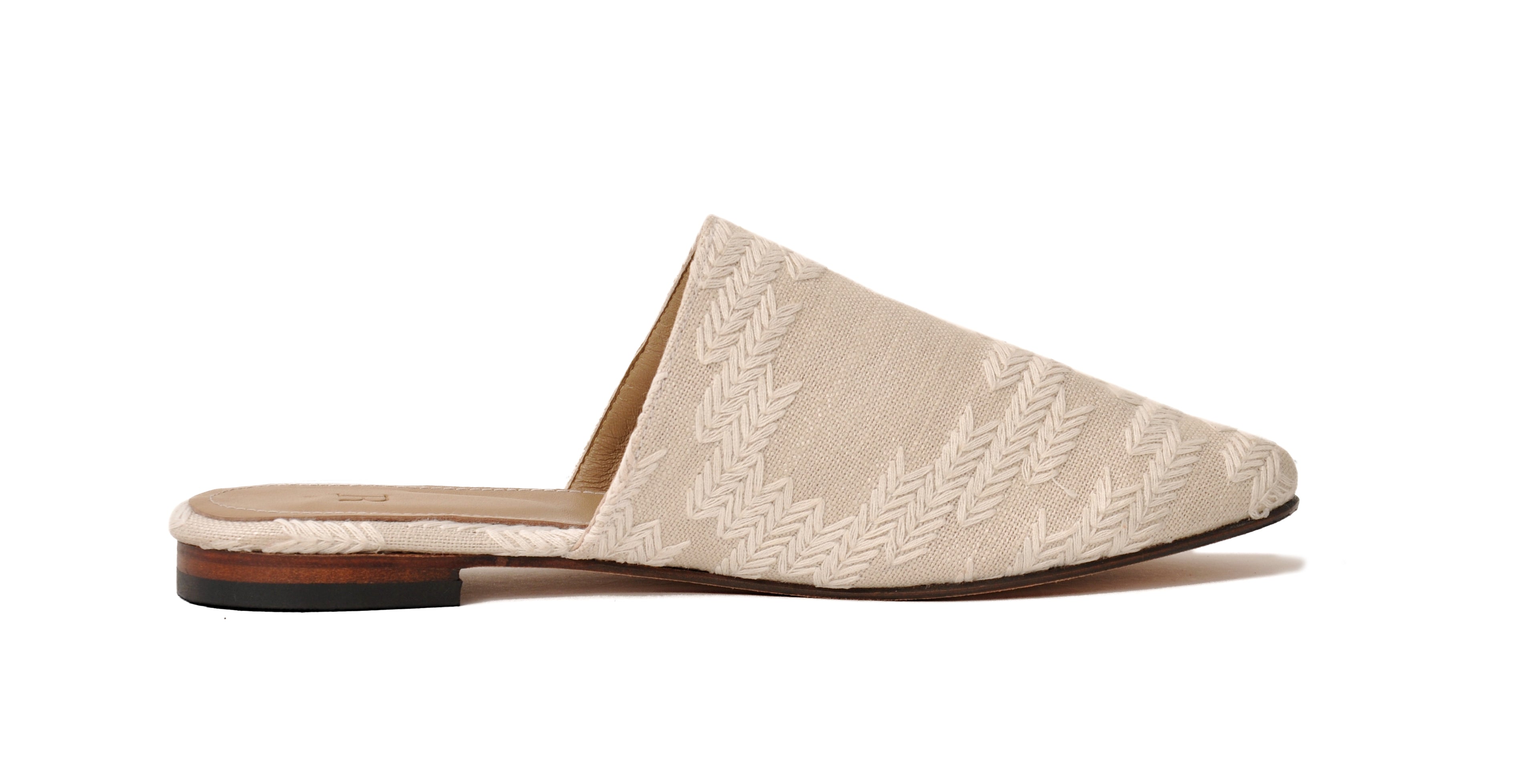 Linen Leaf Mule - Ramla