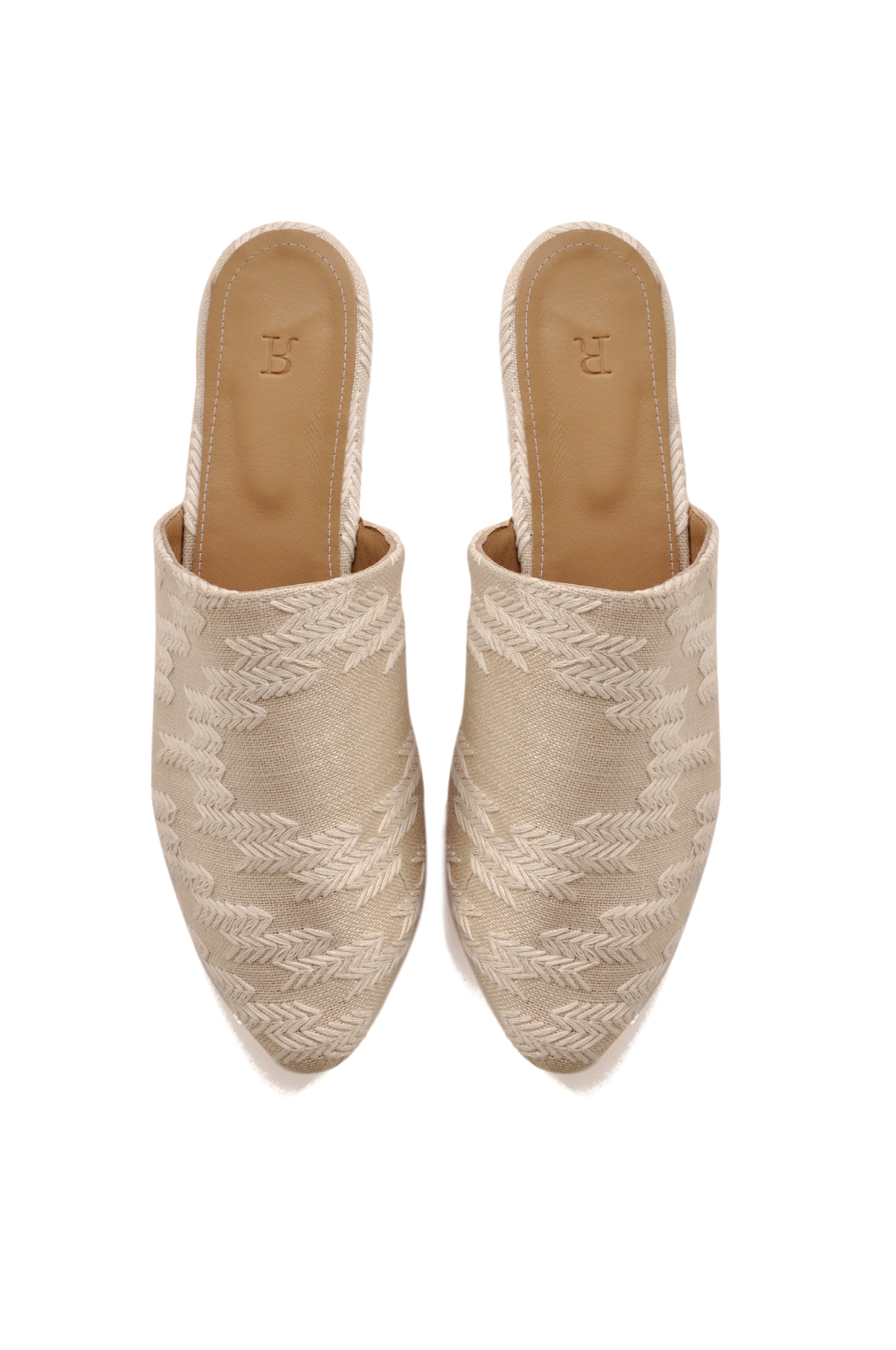 Linen Leaf Mule - Ramla