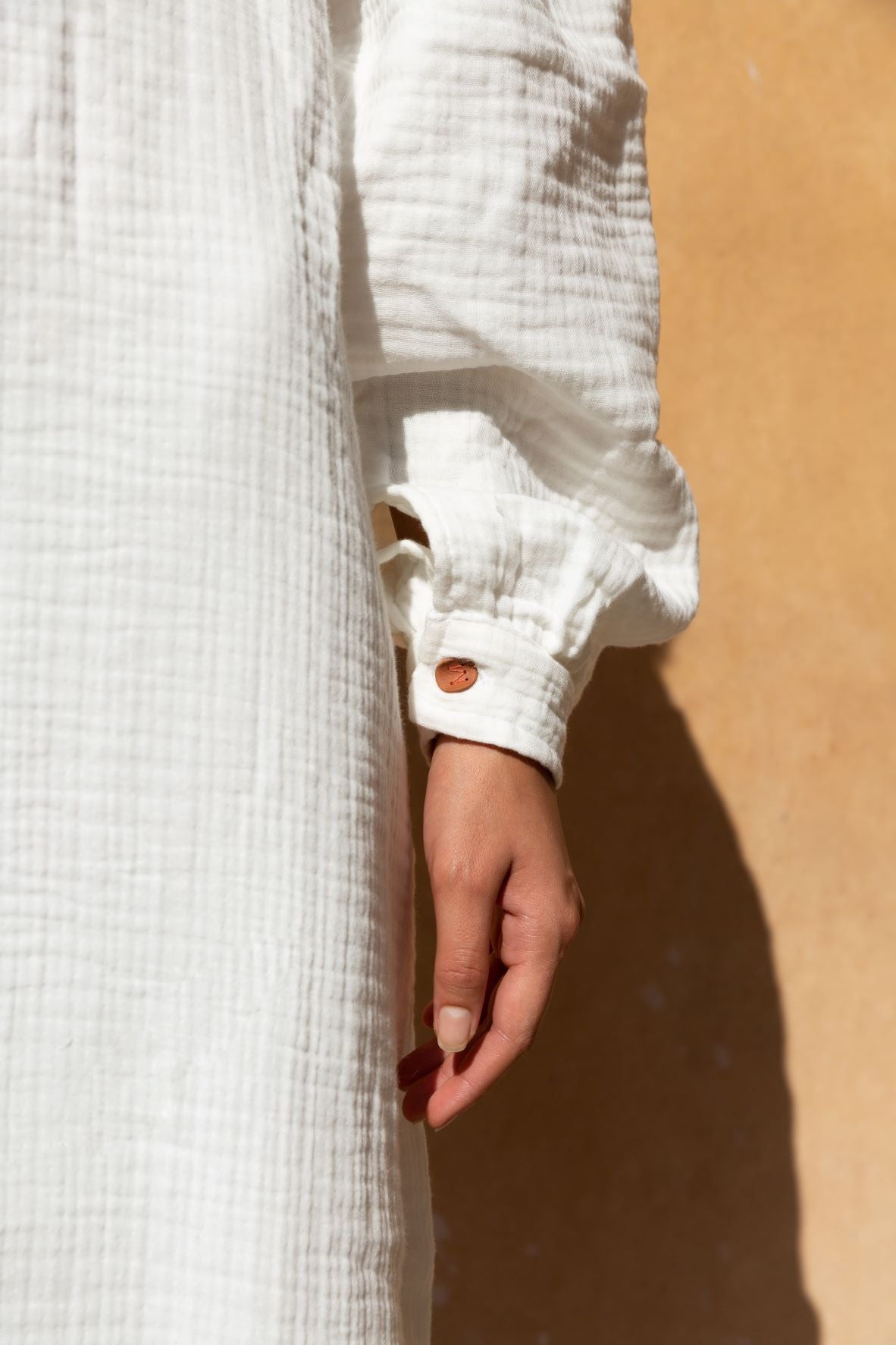 Cotton Muslin Maxi Shirt Dress - Maya Eco