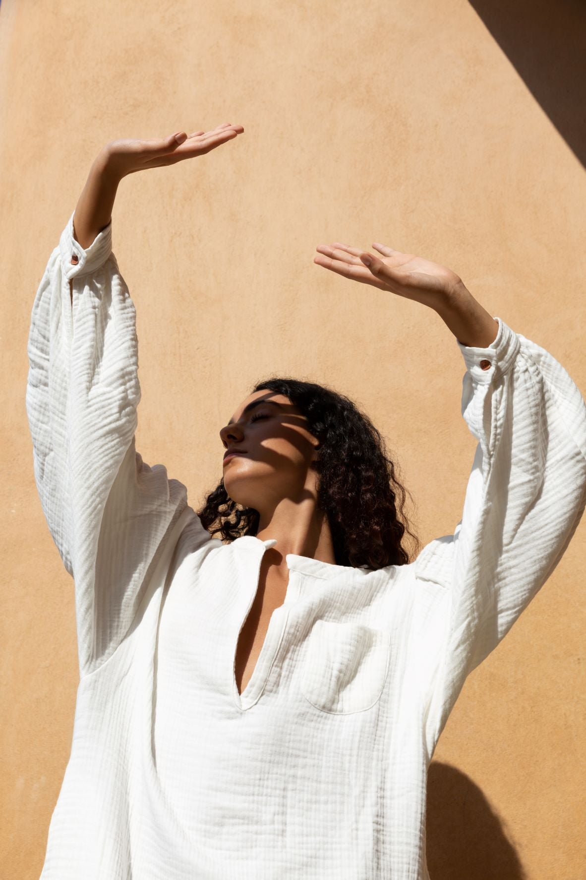 Cotton Muslin Maxi Shirt Dress - Maya Eco