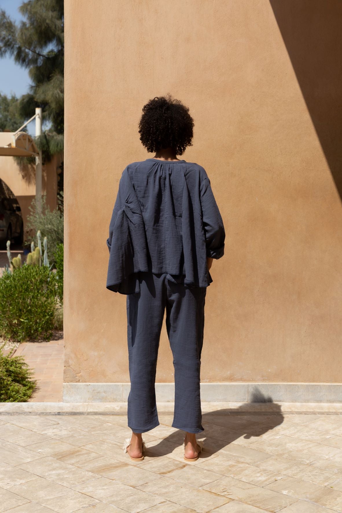 Cotton Muslin Lounge Pants Set - Maya Eco