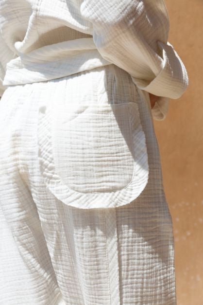 Cotton Muslin Relaxed Pant Set - Maya Eco