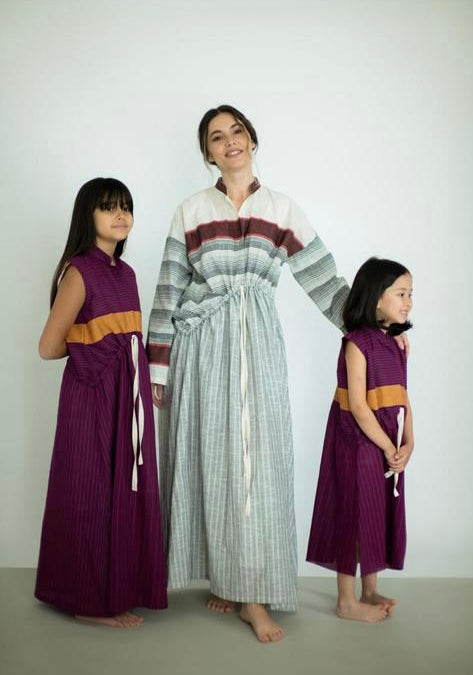 Pop of Maroon Kaftan - Like mom
