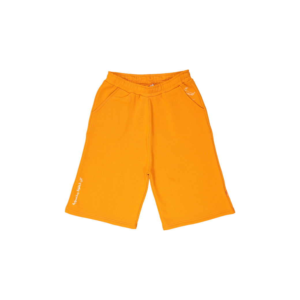 Short Pants Adult Orange Houbara Bustard - Baby Elephant Organic Wear