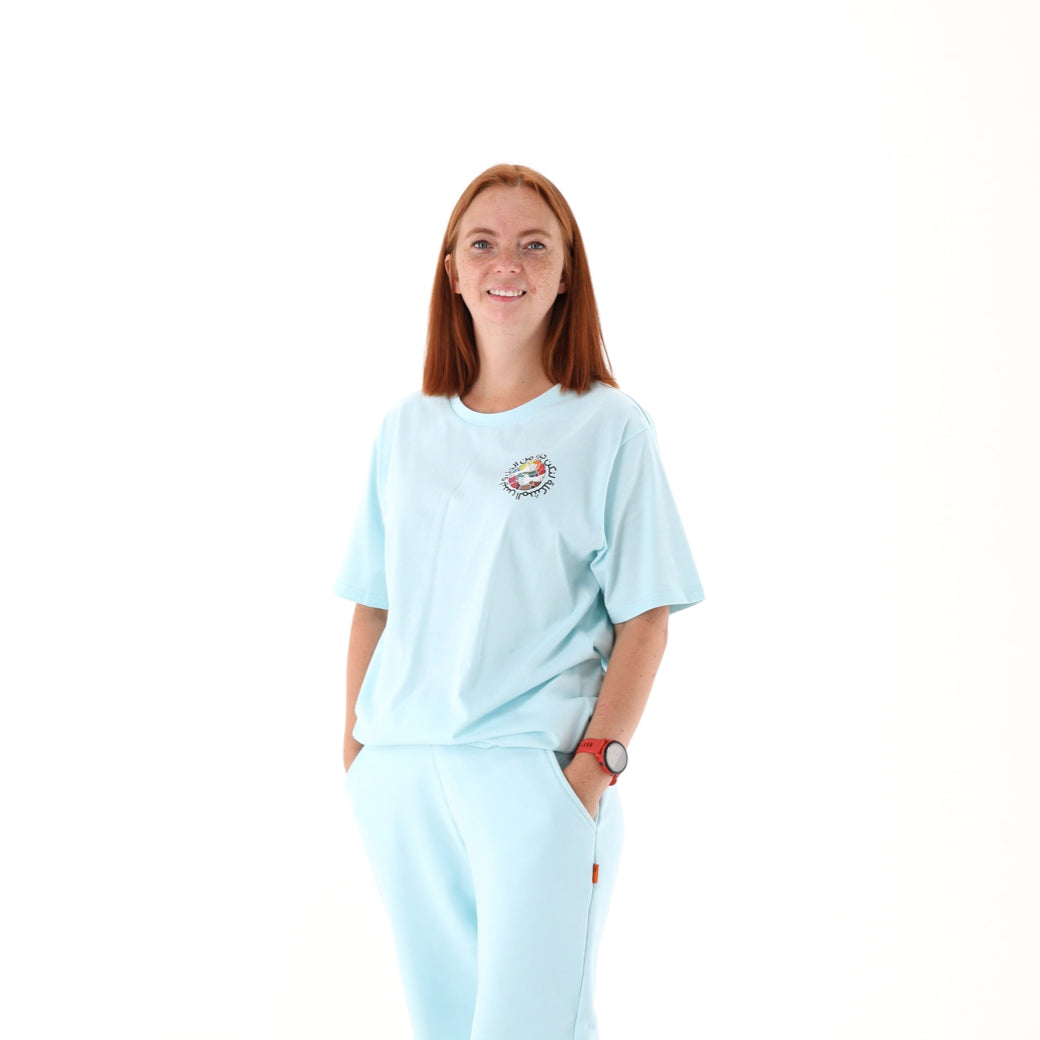 Adult Tee Blue - Baby Elephant Organic Wear