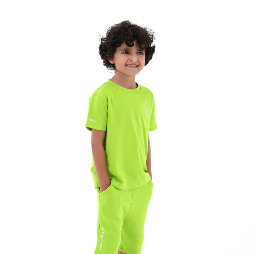 Kids Tee Green Oryx - Baby Elephant Organic Wear