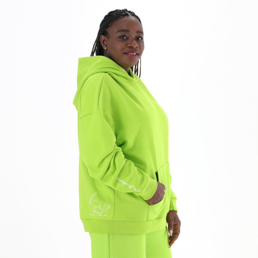 Adult Hoodie Green - Baby Elephant Organic Wear