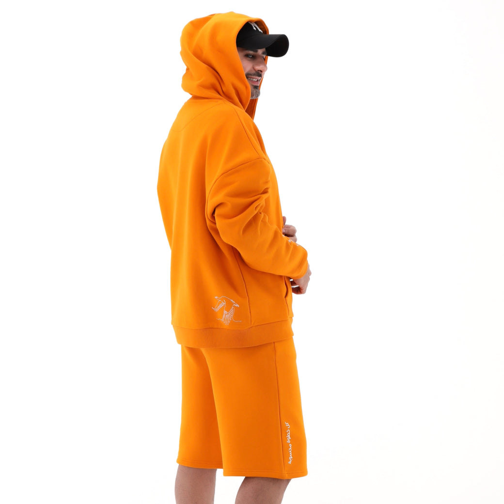 Adult Hoodie Orange - Baby Elephant Organic Wear