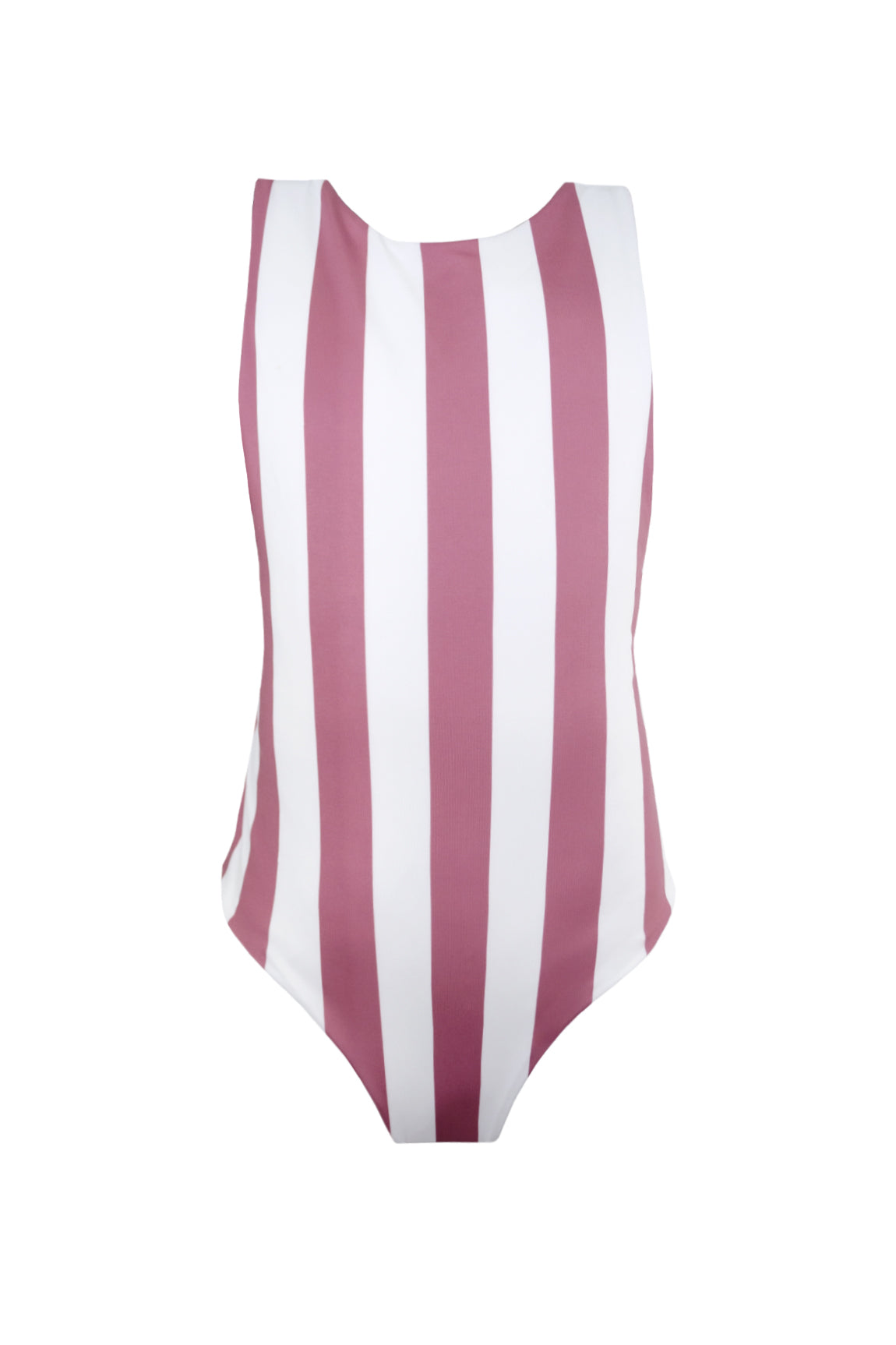 Swimmer Stripes One Piece Dark Cherry Girl - Ancora