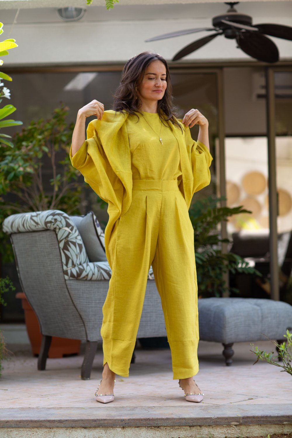 Saffron Linen Pant Suit - Nature Hedonist
