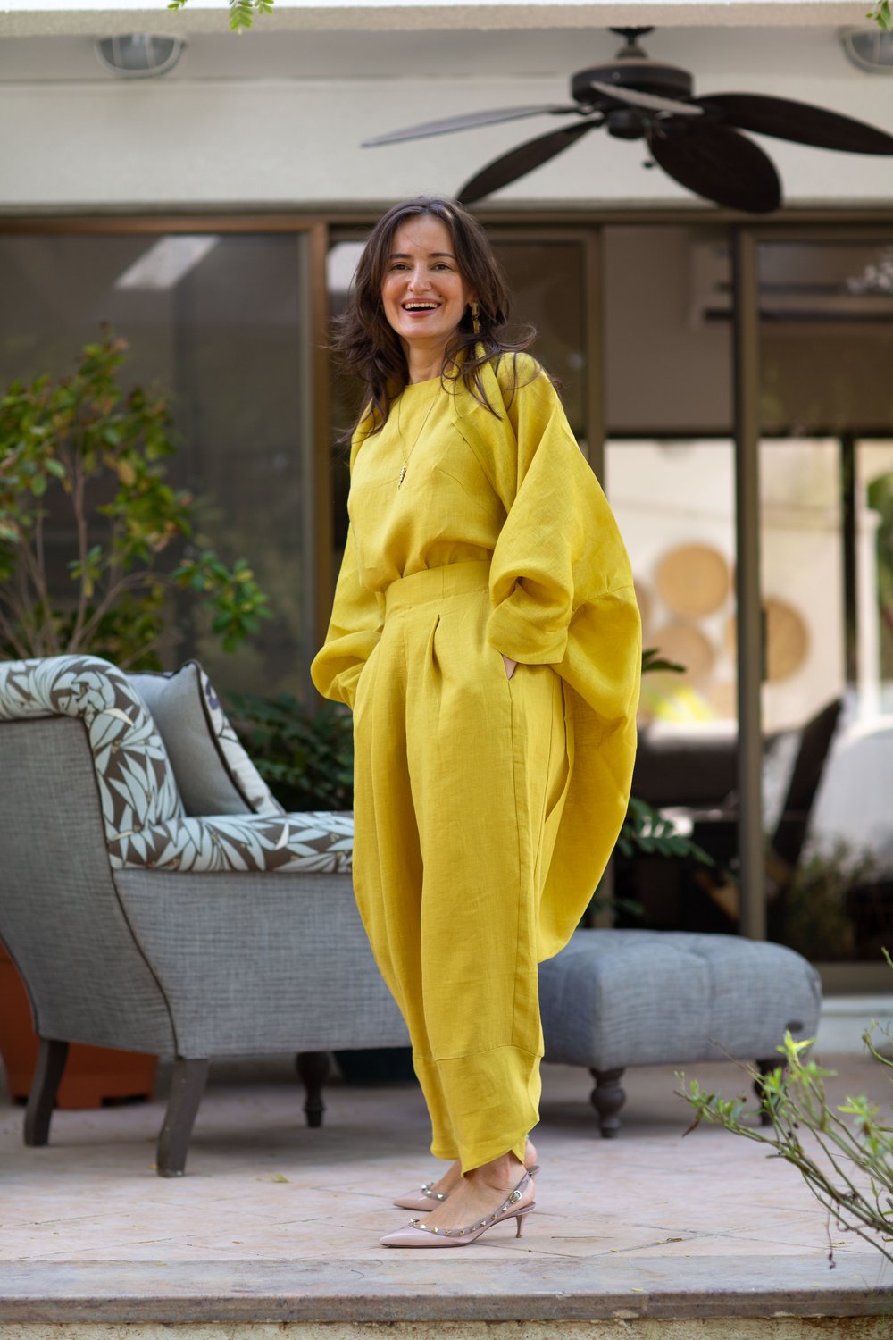 Saffron Linen Pant Suit - Nature Hedonist