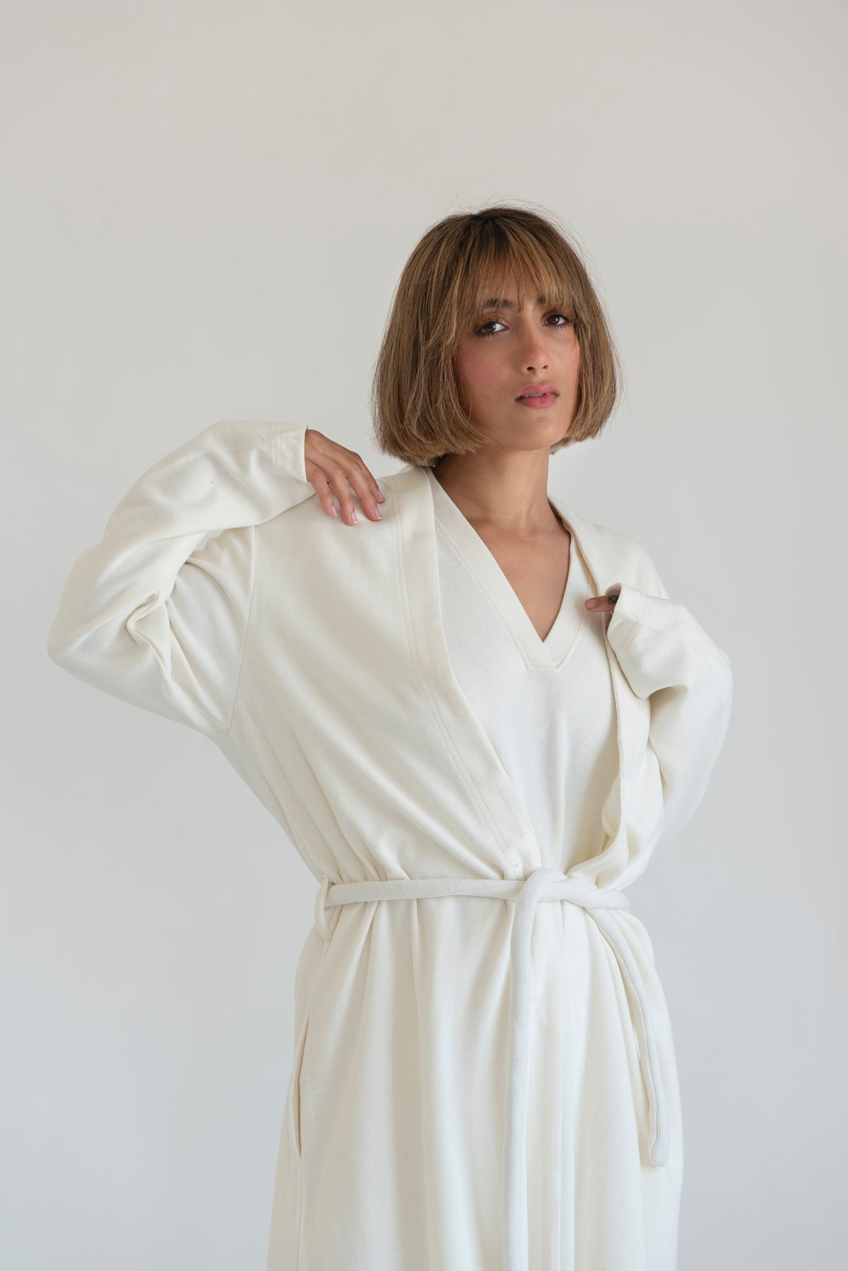 Classic Cotton Cashmere Robe - Maya Eco