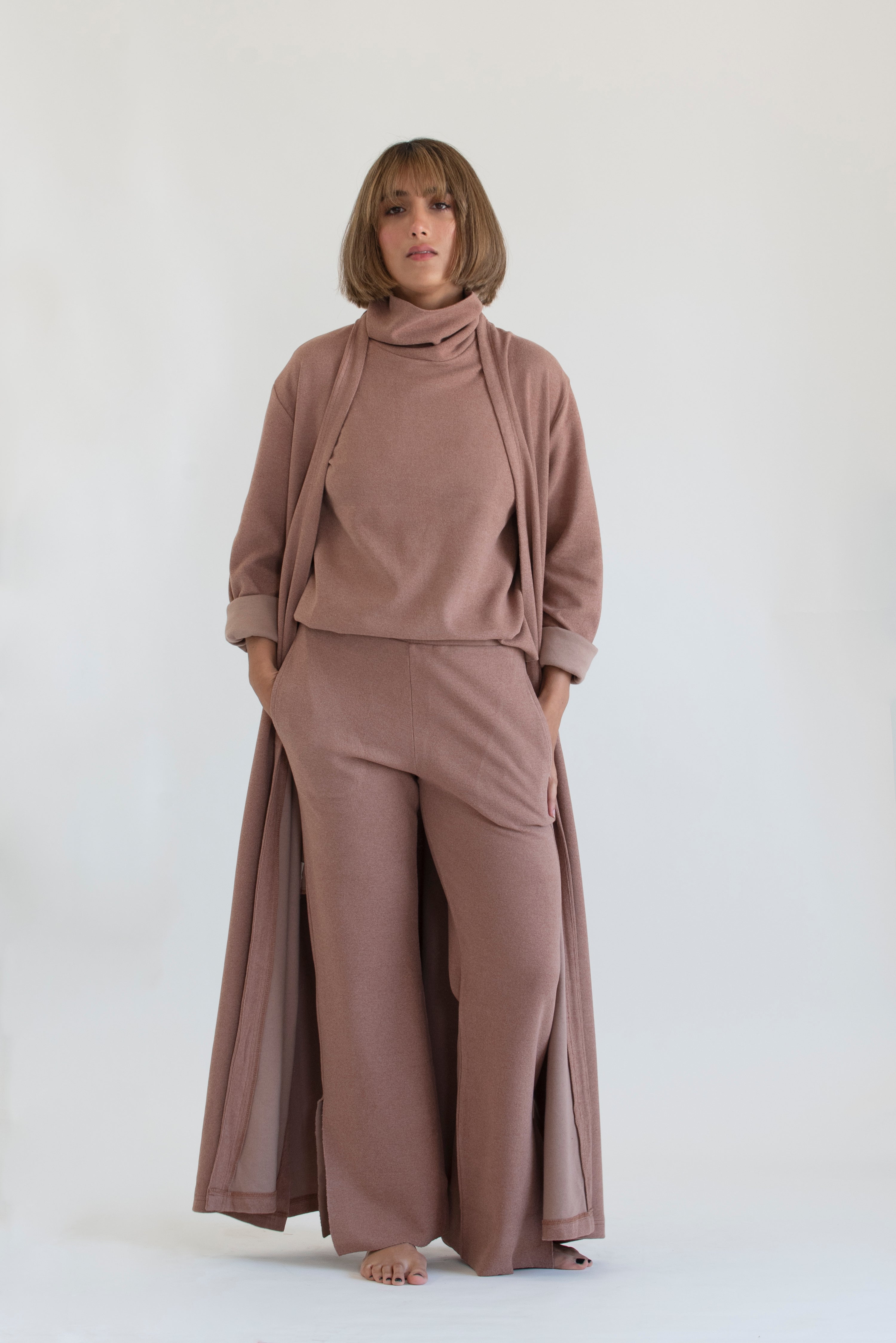 Classic Cotton Cashmere Robe - Maya Eco