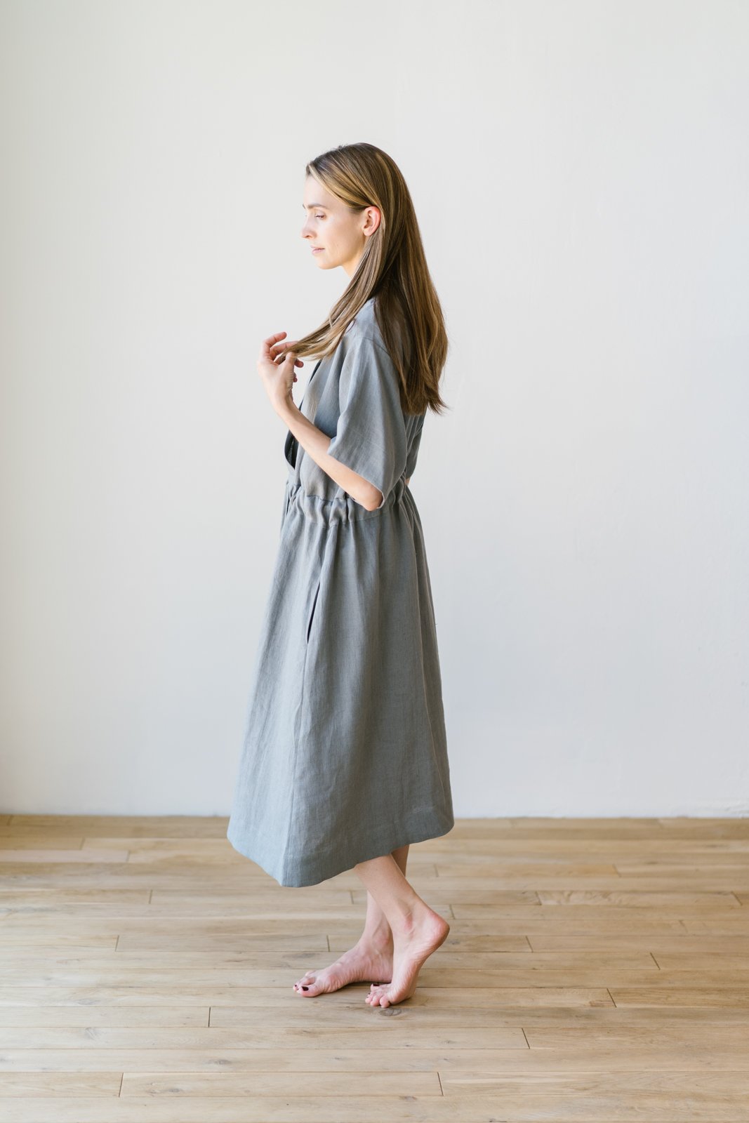 Silence Dress Grey Earth - Motula
