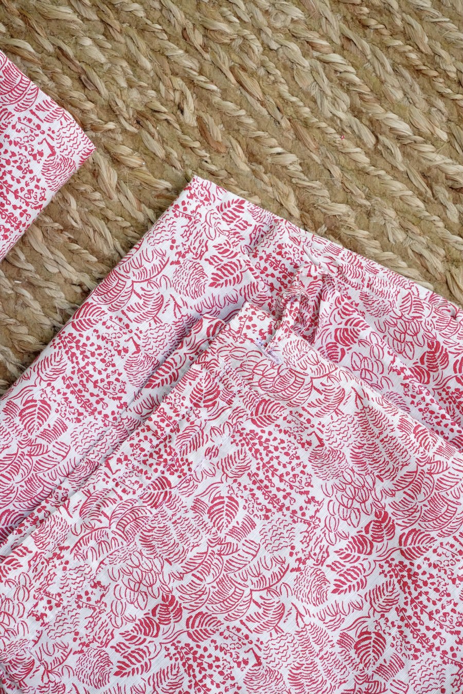 Tropical Multi-Leaf Print Pyjama Set - Maya Eco